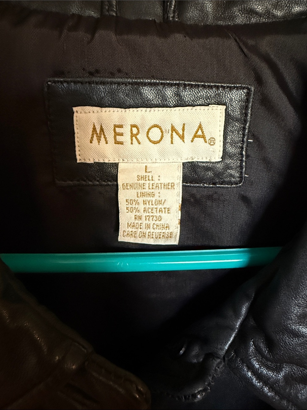 Merona Black Button-Front Leather Jacket - Picture 2 of 4